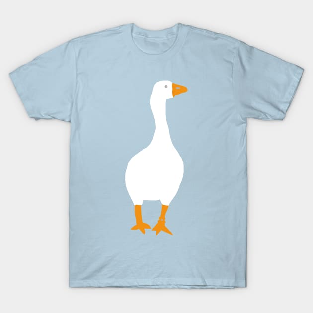 Minimal Abstract White Goose Gamer T-Shirt by ellenhenryart